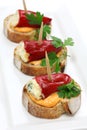 Stuffed piquillo peppers, spanish pinchos Royalty Free Stock Photo