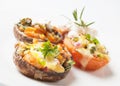 Stuffed portabello mushrooms Royalty Free Stock Photo