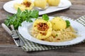 Stuffed potato dumplings