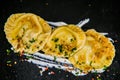 Stuffed potato dumplings with herb Royalty Free Stock Photo