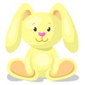 Stuffed rabbit toy vector design element