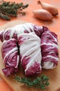 Stuffed Radicchio or Red Cabbage Rolls, Uncooked