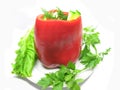 Stuffed red pepper Royalty Free Stock Photo
