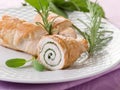 Stuffed roll of turkey with sage