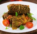 Stuffed savoy cabbage rolls Royalty Free Stock Photo