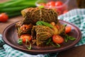 Stuffed savoy cabbage rolls Royalty Free Stock Photo