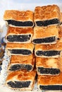 Stuffed strudel with poppy seeds Royalty Free Stock Photo