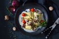 Stuffed Swabian ravioli Royalty Free Stock Photo