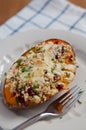 Stuffed sweet potatoes with quinoa Royalty Free Stock Photo