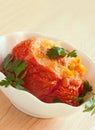 Stuffed tomato closeup Royalty Free Stock Photo