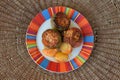 Stuffed tomato and green peppers