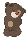 The stuffed toy bear cub cartoon Royalty Free Stock Photo