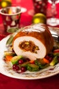 Stuffed turkey breast Royalty Free Stock Photo