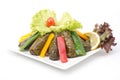 Stuffed vine leaves plate lebanese cuisine Royalty Free Stock Photo