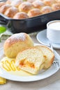 Stuffed yeast pastry dumplings