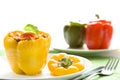 Stuffed yellow pepper Royalty Free Stock Photo