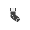 Stuffer sock vector icon Royalty Free Stock Photo