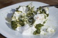 Stuffing of ricotta and pesto