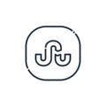 stumbleupon icon vector from social media logos concept. Thin line illustration of stumbleupon editable stroke. stumbleupon linear