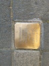 Stumbling blocks in Germany Cologne on the street