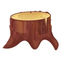 Stump cut icon, natural industry rough timber