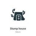 Stump house vector icon on white background. Flat vector stump house icon symbol sign from modern nature collection for mobile Royalty Free Stock Photo