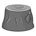 Stump icon, black monochrome style Royalty Free Stock Photo