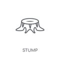 Stump linear icon. Modern outline Stump logo concept on white ba