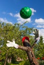 Installation of goalie art, Russia Royalty Free Stock Photo