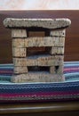 Stump stool made of cork or senton