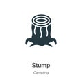 Stump vector icon on white background. Flat vector stump icon symbol sign from modern camping collection for mobile concept and Royalty Free Stock Photo