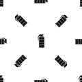 Stun grenade pattern seamless black