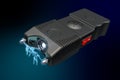 Stun Gun on black background. 3D rendering Royalty Free Stock Photo
