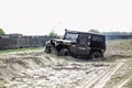 Stund jeep offroad thar sand beach