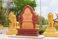 Monument at TRAPEANG KREAL IMMIGRATION is a major border crossing between Cambodia and Laos