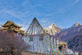 Stuning view of the Yaomei Peak of the Siguniang Four Sisters Mountain in Sichuan, China