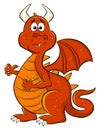 Stunned cartoon dragon