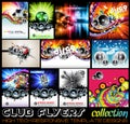 Stunnig Disco Club Flyers collecton Royalty Free Stock Photo