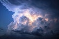 A stunnig flash in a thunderstorm sky Royalty Free Stock Photo