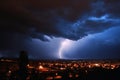 A stunnig flash in a thunderstorm sky Royalty Free Stock Photo