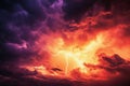 A stunnig flash in a thunderstorm sky Royalty Free Stock Photo