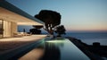 Stunning 8k Resolution: Modern House And Ocean View