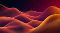 Abstract Particle Wave Grid Flowing in Fiery Orange and Magenta Gradient Royalty Free Stock Photo