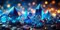 Stunning Abstract Blue Crystal Background A Captivating Visual of Sparkling Facets and Light Refraction Ideal for Royalty Free Stock Photo