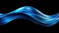 Stunning Abstract Blue Flowing Wave Banner Modern Design for Website Header Background or Wallpaper Royalty Free Stock Photo