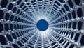 A stunning, abstract close-up view looking down the center of a perfectly rendered, reflective carbon nanotube Royalty Free Stock Photo