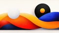 Digital Intersections: An Abstract Design of Advanced Technology with Dynamic Lines, Geometric Shapes, and Vibrant Color