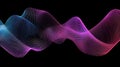 Abstract Neon Waveform Digital Background Glowing Particle Equalizer Visualization Blue and Pink Gradient Technology Concept Royalty Free Stock Photo