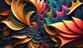 abstract fractal background with swirls, fractal burst background, abstract fractal background Royalty Free Stock Photo