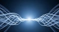 Abstract blue energy waves converge in the center Royalty Free Stock Photo